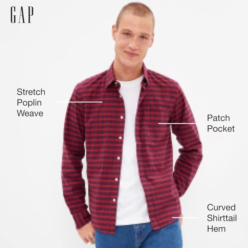 Gap plaid button down shirt